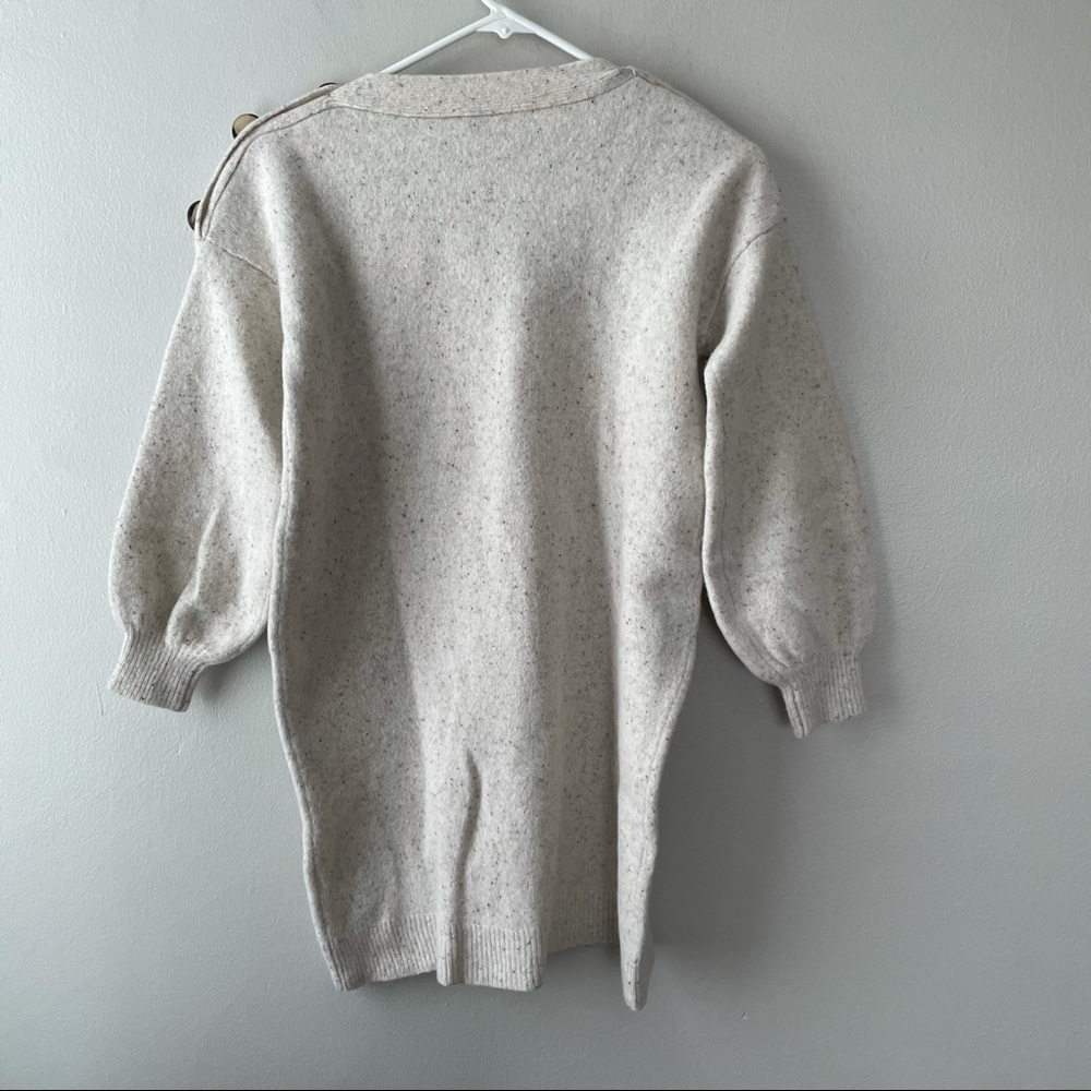 Madewell boatneck button shoulder Wool Dress - Picture 7 of 8
